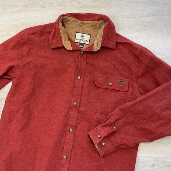 Legendary Whitetails Button Down Pure Cotton Flannel Large Tall - Picture 2 of 13